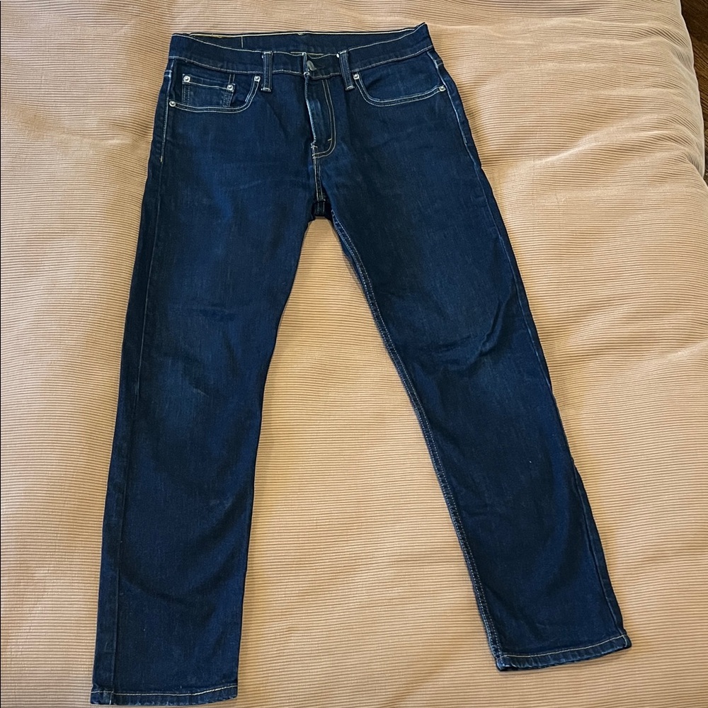 Levi’s Dark Indigo 502 Straight Jeans Mens